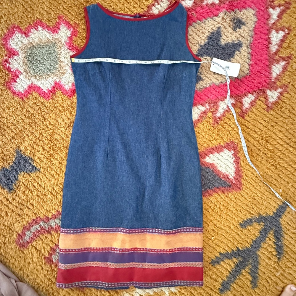ICE 90s vintage midi denim dress
